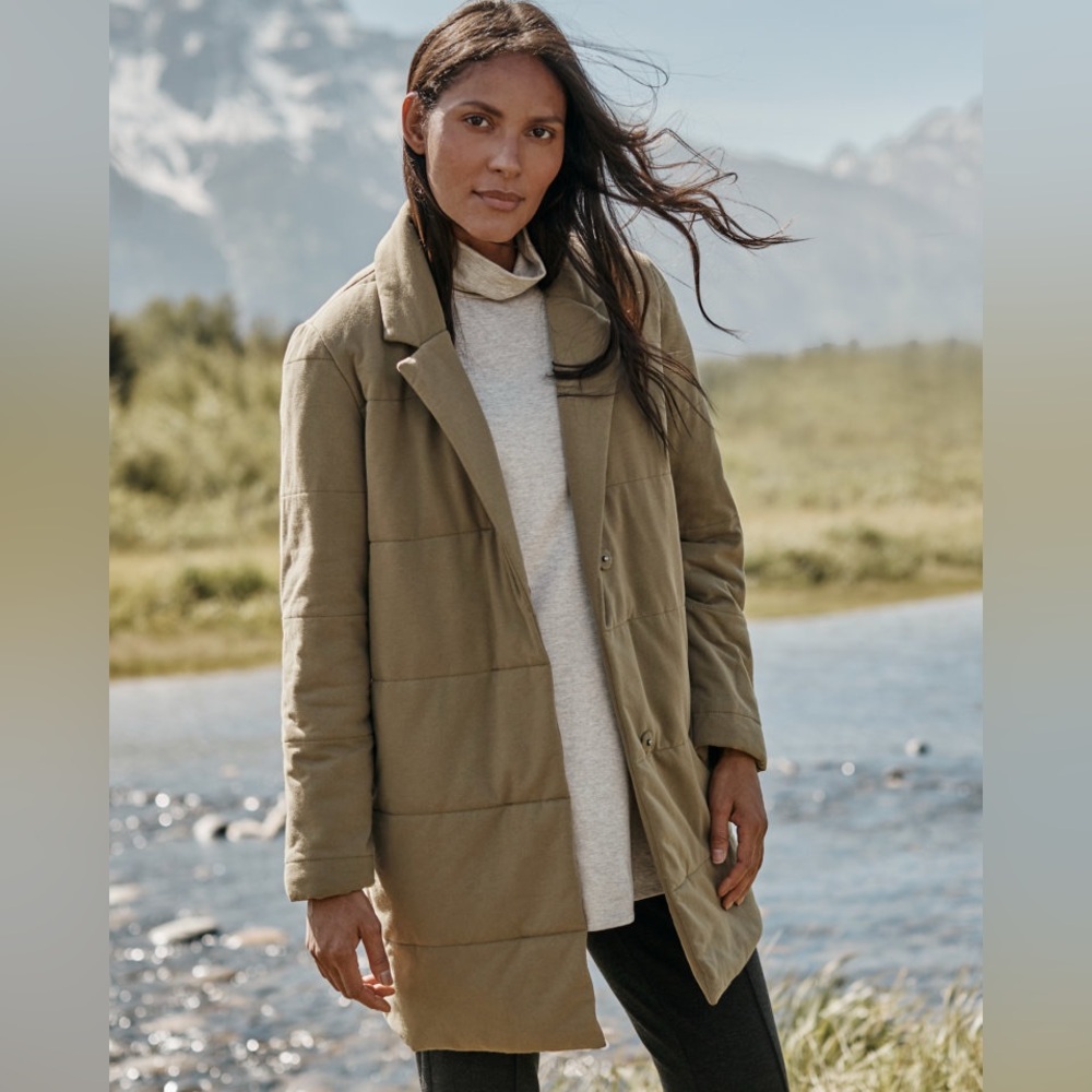Garnet Hill Olive Green Quilted Jacket